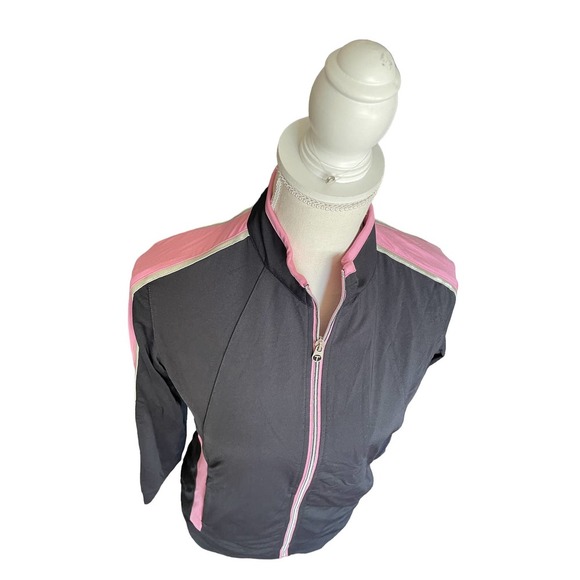 Tail Tech Womens Activewear Front Zip Jacket Long Sleeve Size XS Black/Pink - Picture 2 of 5